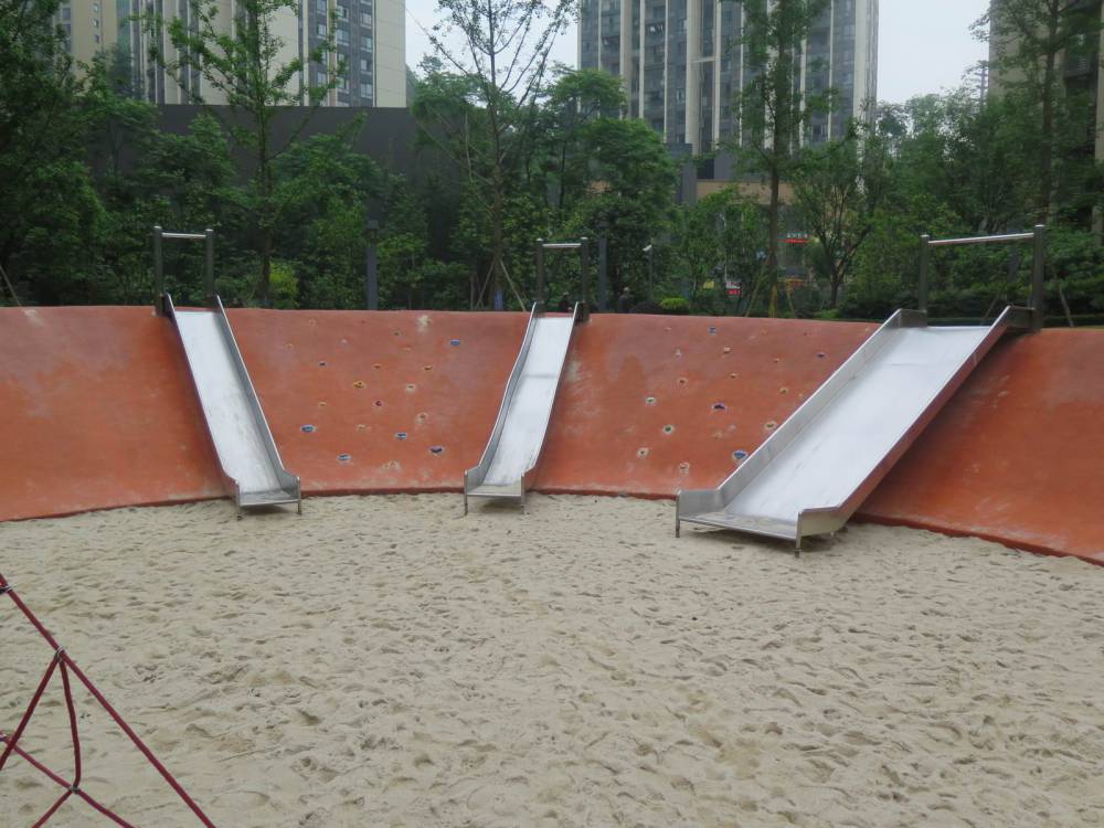 重庆儿童沙坑游乐互动玩具 不锈钢滑滑梯全新体验